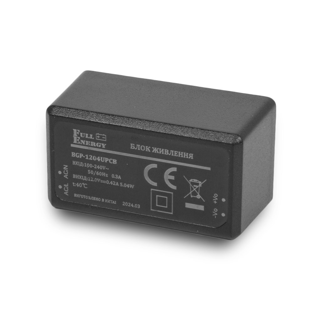 Блок живлення Full Energy BGP-1204UPCB 12 В / 0.42 А на друковану плату, фото 1