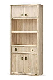 Книжкова шафа 4Д + 1Ш Валенсія Дуб Самоа Меблі-Сервіс