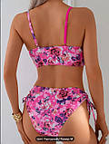 Купальник яскравий, жіночий роздільний рожевий (М р) 46-48, фото 4