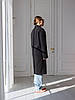 Зимове чорне тепле жіноче якісне утеплене пальто з кашеміру, р 40-50 кашемірове чорне зимове пальто, фото 10