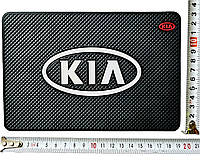 Килимок силіконовий на торпеду з емблемою Kia