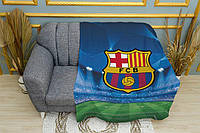 Плед «Барселона. Ночной стадион. Barcelona. Night Stadium» Однослойный, 135х150 см