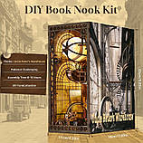 Бук Нук Майстерня з дирижаблем дядька Пітера Uncle Peter's Airship Warehouse DIY Book Nook Інтерьерний конструктор, фото 8