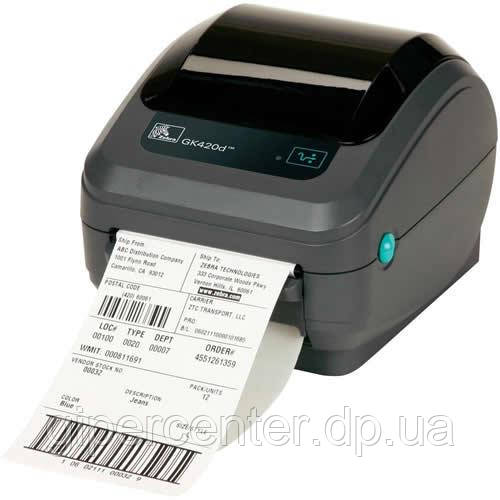 Принтер етикеток ZEBRA GK420d, Ethernet, фото 1