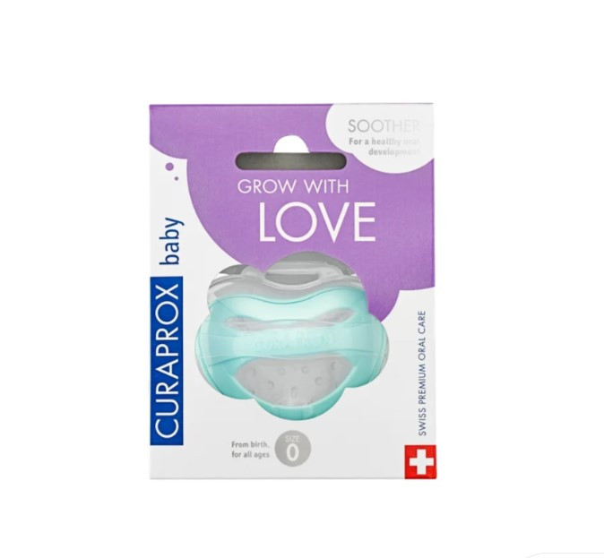 Соска Curaprox Babysoother blue / 2 Бірюзового кольору, (18-36 місяців) 1 шт, фото 1