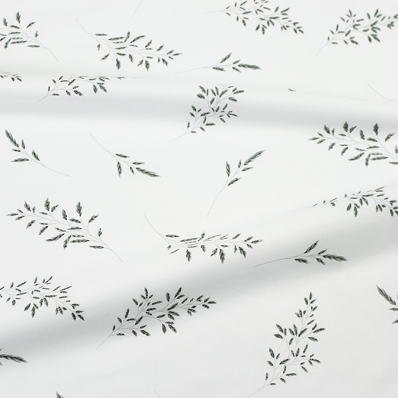 Бязь "Трава" на білому тлі № Б-3435, фото 1