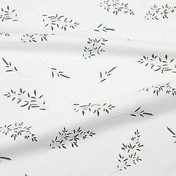 Бязь "Трава" на білому тлі № Б-3435