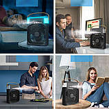 Портативний USB-вентилятор 4в1/ зі зволожувачем повітря,таймером і підсвіткою (Чорний), фото 6