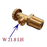 Вентиль/кран газовий/ Cavagna ВБ-2 Італія/W27,8 — 21,8 LH (Латунь), фото 3