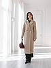 Ділове жіноче пальто пісочного кольору 40, 42, 44, 46, 48, 50, 52 жіноче зимове пальто з кашеміру, фото 8