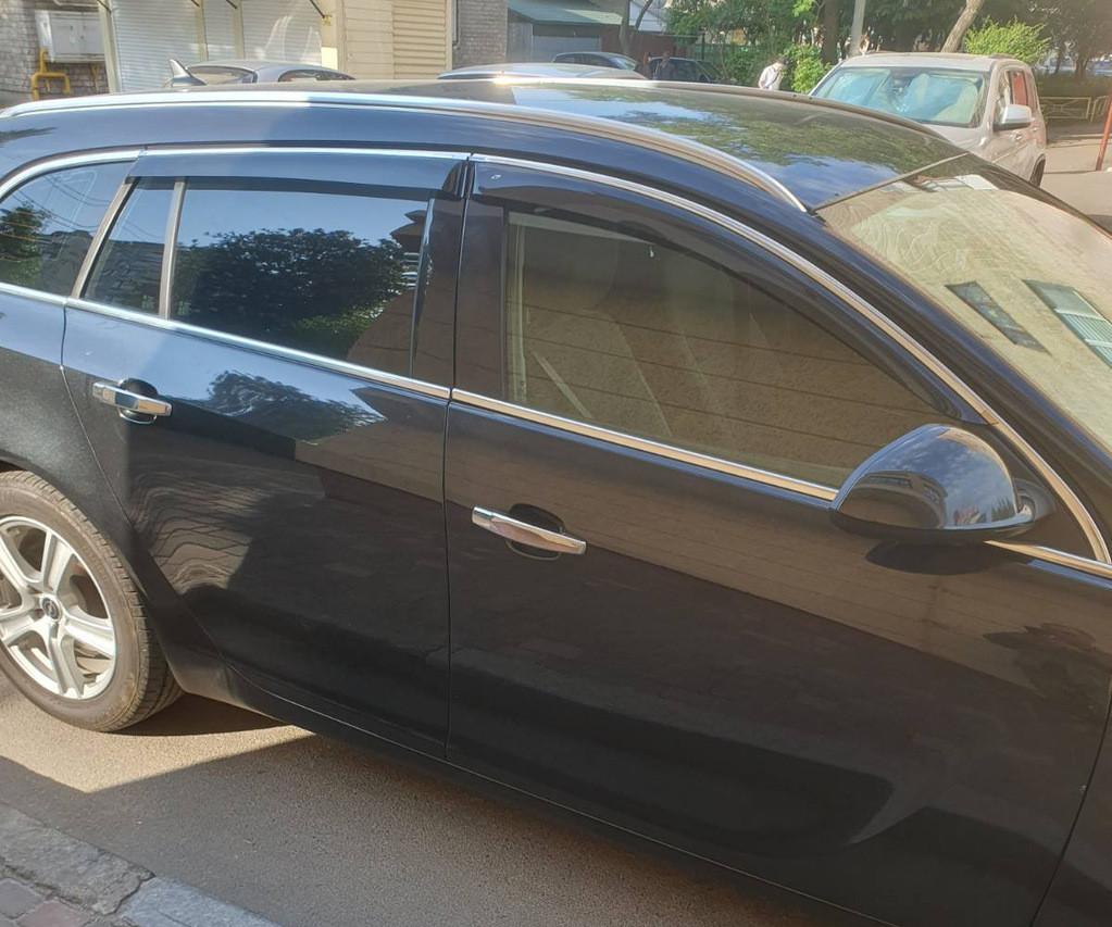 Накладки на ручки (4 шт) OmsaLine - Італійська нержавійка для Opel Insignia 2008-2017 рр, фото 1