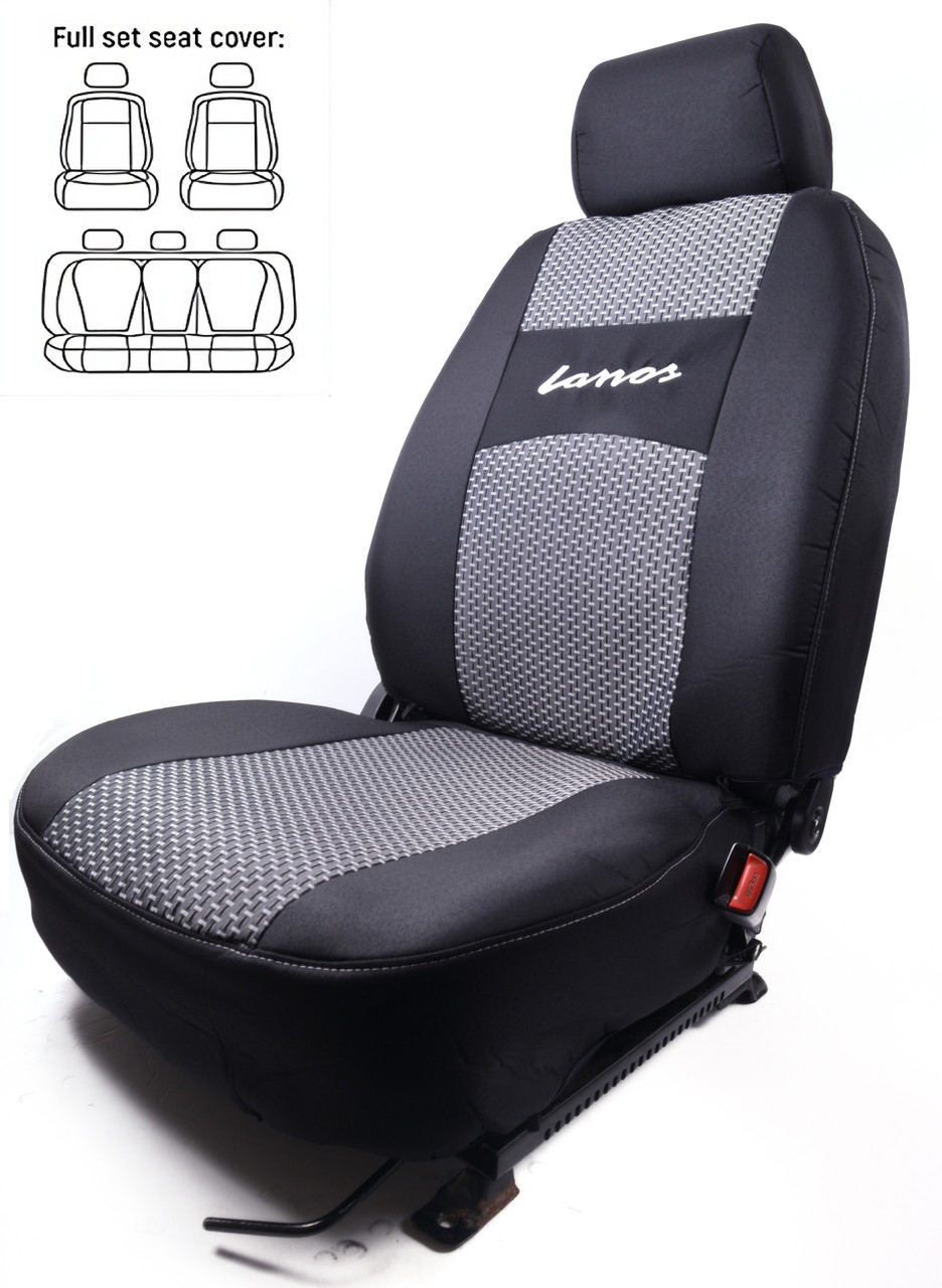 Чохли на Деу Ланос "Автосвіт" комплект сірі, авточохли на сидіння Daewoo Lanos