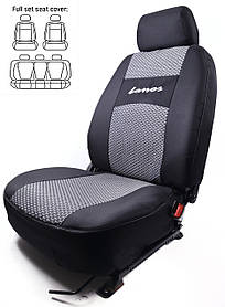 Чохли на Деу Ланос "Автосвіт" комплект сірі, авточохли на сидіння Daewoo Lanos