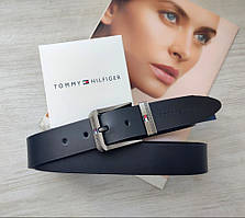Ремінь шкіряний Tommy Hilfiger чоловічий black