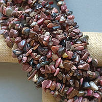 Бусини крихти Родоніт 10х5 мм 80 см крупна