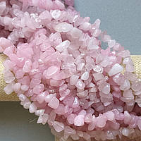 Бусини саморідки рожевий кварц 10х5 мм 85 см