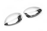 Накладки на дзеркала (2 шт) OmsaLine - Італійська нержавійка для Peugeot 206, фото 4
