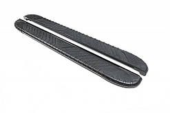 Бокові пороги Bosphorus Black (2 шт., Алюміній) для Dacia Logan MCV 2004-2014 рр