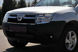 Смужка на решітку радіатора 2008-2014 (нерж.) для Dacia Duster рр