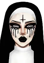 Маска зі страз Possessed face jewels sticker Leg Avenue