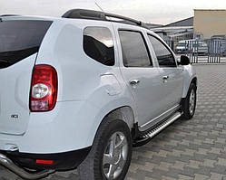 Бокові пороги X5-тип (2 шт, алюмін. профілю.) для Dacia Duster 2008-2018 рр