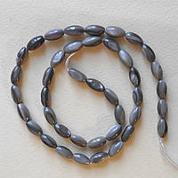 Бусини з перламутру 9х5 мм 20 шт 19 см колір сірий