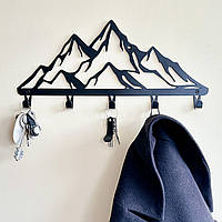 Вішалка для одягу та аксесуарів Гори, 5 гачків, ширина основи для гачків 40см