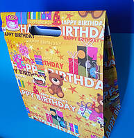 Пакет Подарунковий 37х28х15 см 3 шт Ведмедики