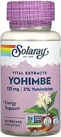 Йохімбин, Solaray,Guaranteed Potency Yohimbe Bark Extract, 60 caps