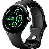 Google Pixel Watch 3 45 mm Wi-Fi Matte Black Aluminum Case/Obsidian Active Band
