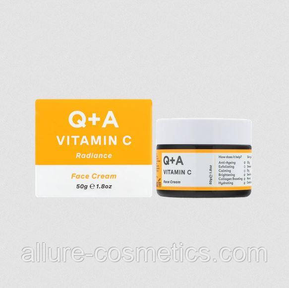 Освітлюючий крем для обличчя з вітаміном С Q+A Vitamin C Radiance Face Cream 50g