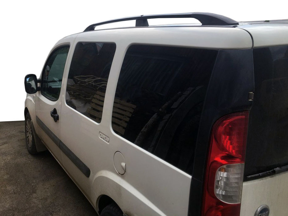 Рейлінги Чорні Пластикові ніжки для Fiat Doblo I 2001-2005 рр, фото 1