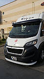 Козирьок на лобове скло (чорний глянець, 5мм) для Fiat Ducato 2006-2025 рр, фото 5