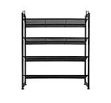 Полиця для взуття Eco Fabric 4 рівні 74 х 30.5 х 83.5 см чорний (EF-7529-4), фото 8