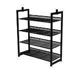 Полиця для взуття Eco Fabric 4 рівні 74 х 30.5 х 83.5 см чорний (EF-7529-4), фото 10