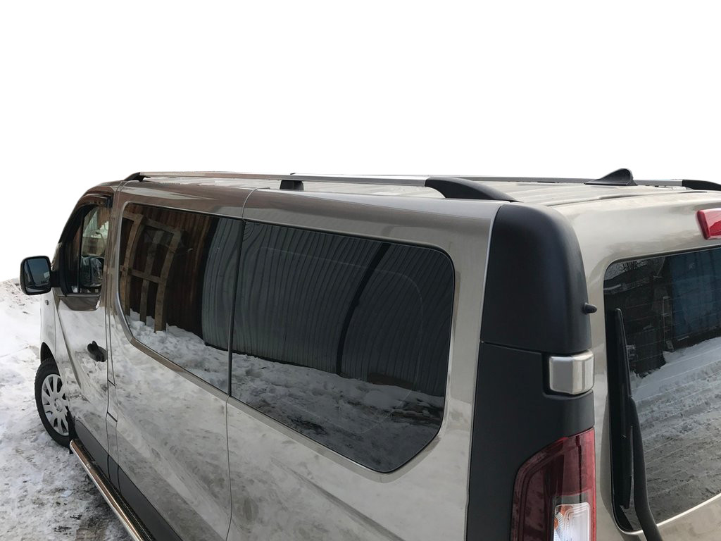 Рейлінги Хром Довга база, пластикові ніжки для Nissan NV300/Primastar 2016-рр, фото 1