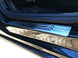 Накладки на пороги OmsaLine (4 шт, нерж.) для Citroen C-4 2010-2018 рр, фото 4