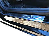 Накладки на пороги OmsaLine (4 шт, нерж.) для Citroen C-4 2010-2018 рр, фото 5