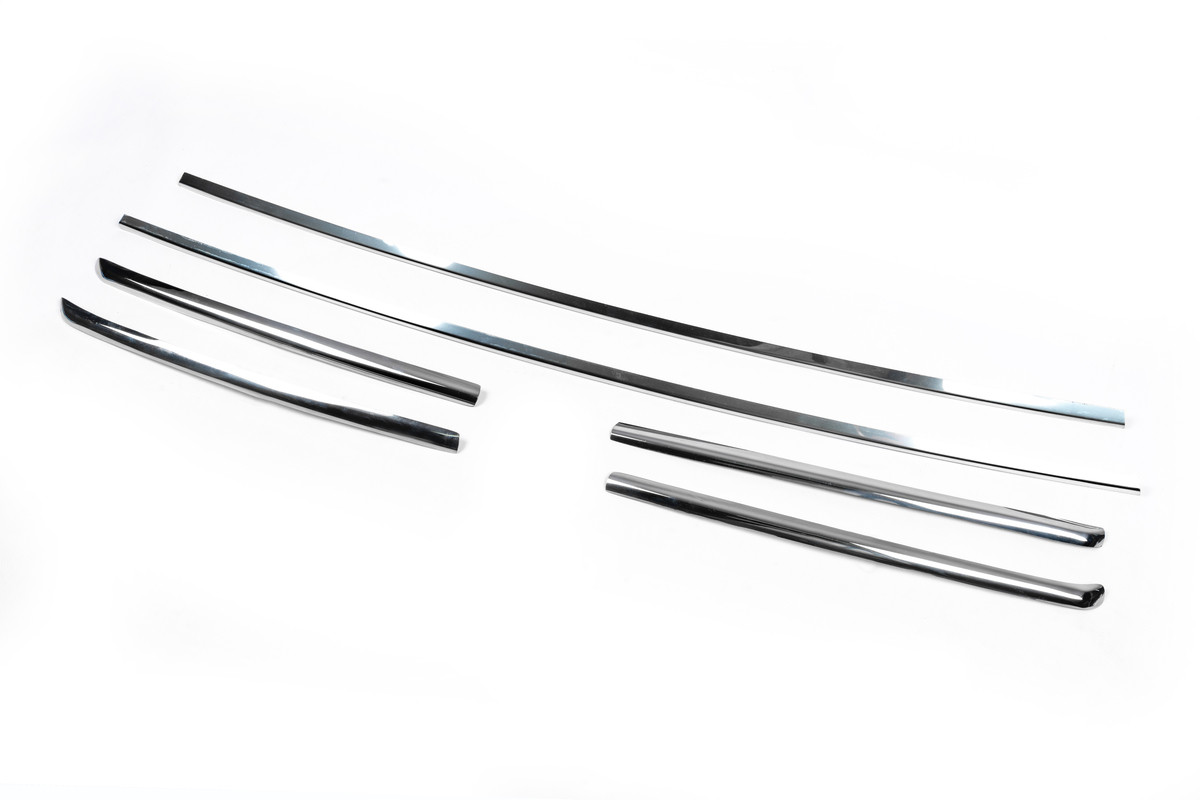 Накладки на решітку радіатора 2006-2014 (6 шт, нерж.) для Fiat Ducato рр, фото 1