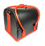 Сумка кейс для майстра бютикейс для перукаря органайзер для інструментів ADH-068 Чорний з червоними ручками, фото 2