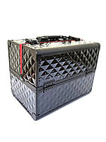 Кейс для майстра універсальний б'ютікейс для майстрів б'ютііндустрії, барбершопа ADH-1588HS ромб Червоний кант