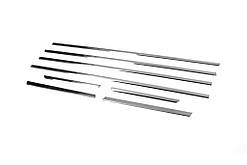 Окантовка вікон (6 шт, нерж) для Mitsubishi Outlander 2006-2012рр