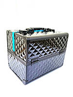 Кейс для майстра універсальний бютікейс для майстрів органайзер для інструментів ADH-1588HS ромб Блакитний кант