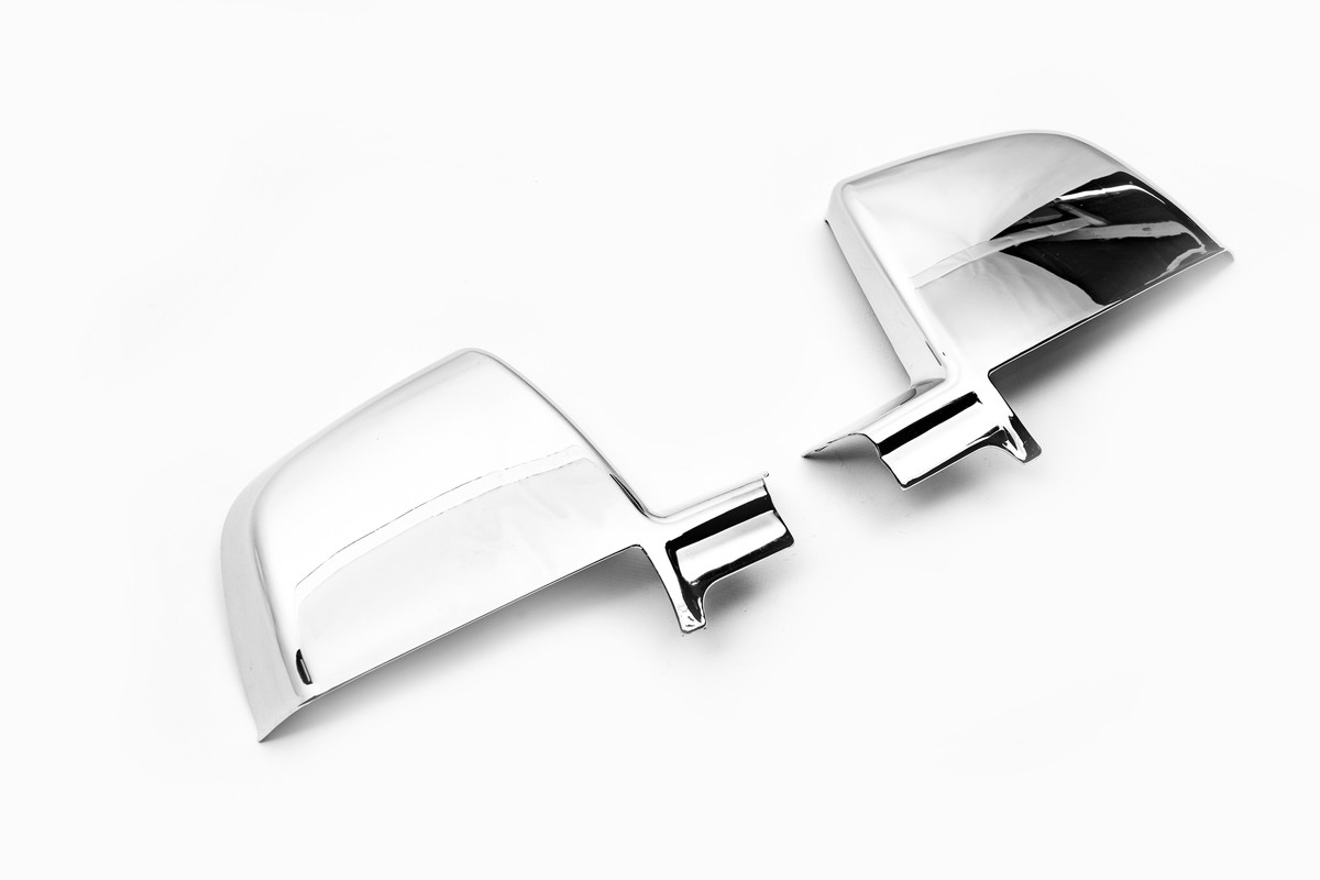 Накладки на дзеркала (2 шт, ABS) Carmos - Хромований пластик для Fiat Doblo II 2010-2022 рр, фото 1