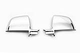 Накладки на дзеркала (2 шт, ABS) Carmos - Хромований пластик для Fiat Doblo II 2010-2022 рр, фото 4