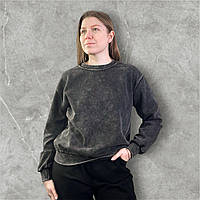 Світшот жіночий трикотаж чорний one size (46-50)(р) Арт.580 black (Китай)