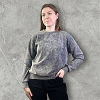 Світшот жіночий трикотаж сірий one size (46-50)(р) Арт.580 grey (Китай)
