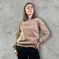 Світшот жіночий трикотаж бежевий one size (46-50)(р) Арт.587 beige (Китай)