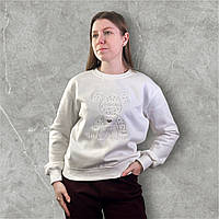 Світшот жіночий трикотаж білий one size (46-50)(р) Арт.599 white (Китай)