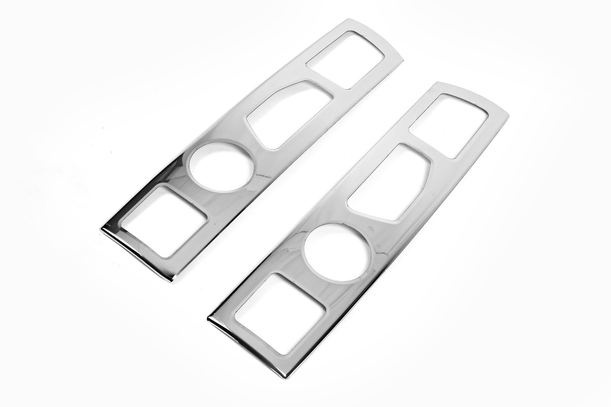 Накладки на стопи пряма (2006-2014, 2 шт, нерж.) для Fiat Ducato рр, фото 1